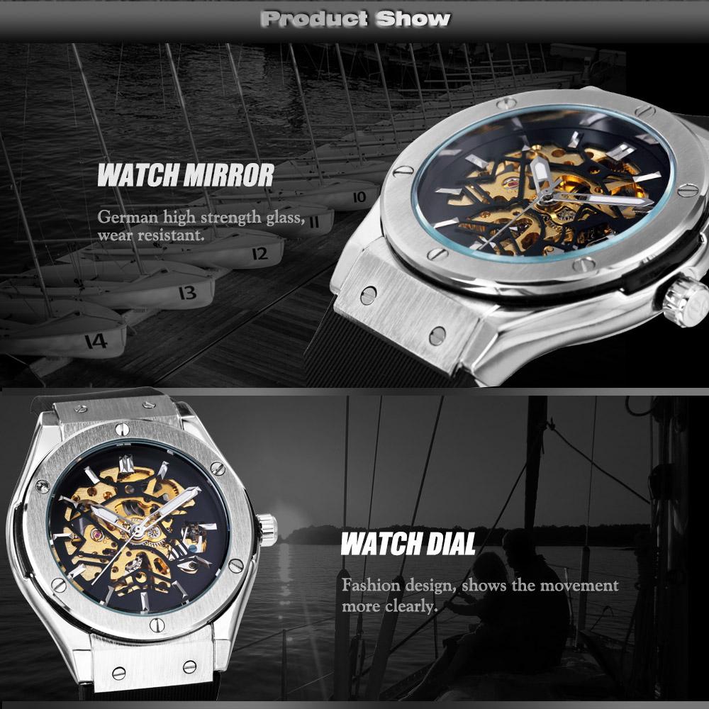 Boulon Silver — Automatic Skeleton Watch