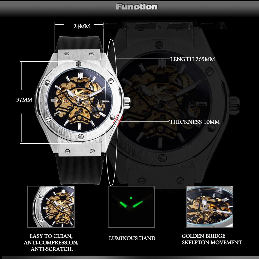Boulon Silver — Automatic Skeleton Watch