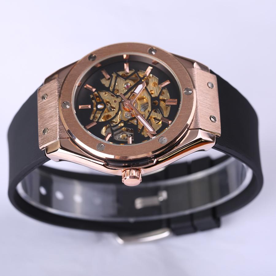 Boulon Rose Gold — Automatic Skeleton Watch