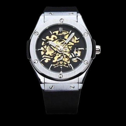 Boulon Silver — Automatic Skeleton Watch